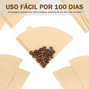 Kit 100 Filtros V60 Papel Natural